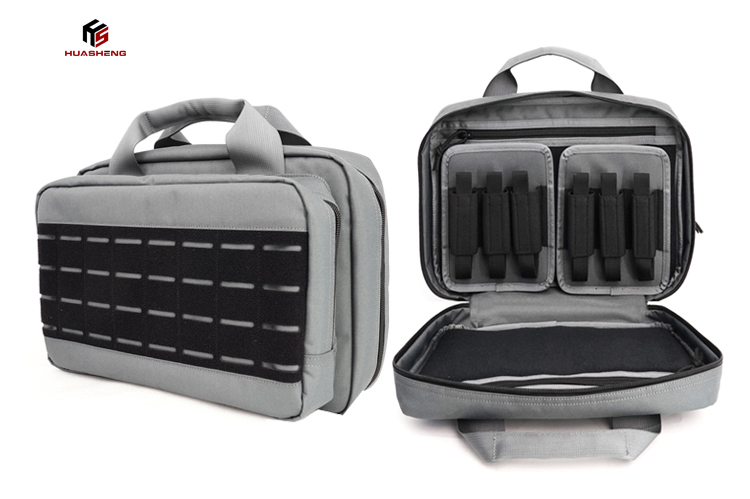 Grey color pistol gun range bag