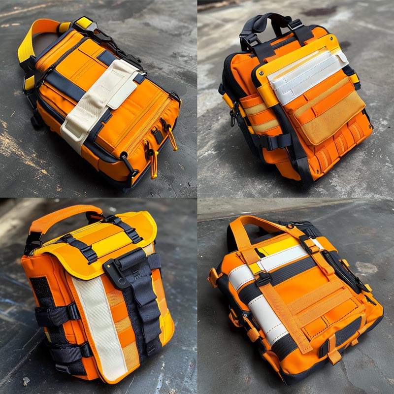 AI Orange Color Tactical Bag Design