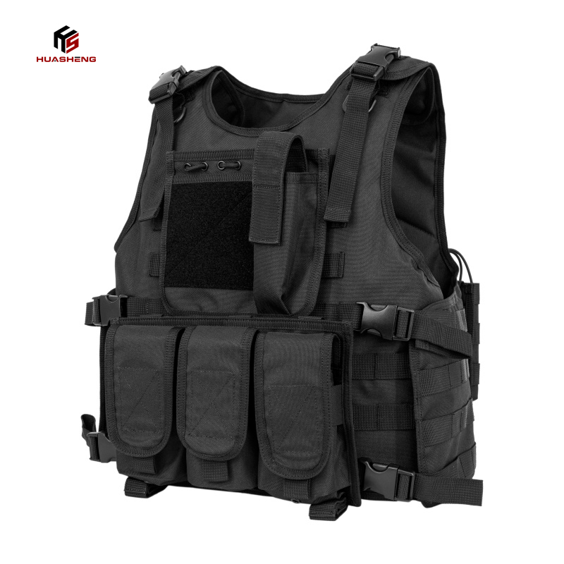 Black Police Load Bearing Vest